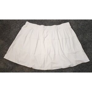 Livi Active Skort Athletic Tennis Golf White Built‎ In Short Lane Bryant 22/24